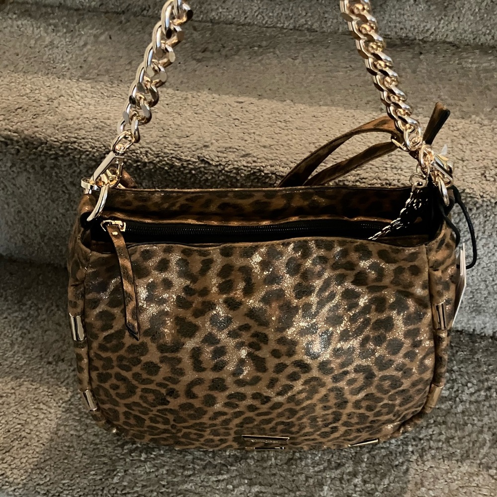 Jessica Simpson Leopard Print Crossbody Bag in Brown and Black - Picture 6 of 12